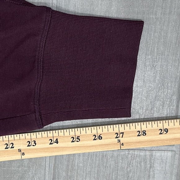 Sundays Mid-Rise Brynn Boxer Button Detail Relaxed Jogger Pants in Berry Size 1 - Picture 13 of 15